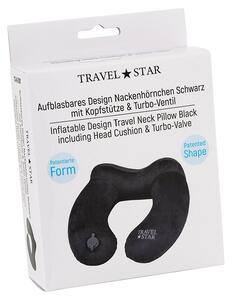 Travelstar Design nafukovací cestovní polštář - černý