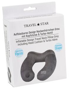 Travelstar Design nafukovací cestovní polštář - šedý