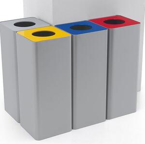 Odpadkový koš na tříděný odpad Caimi Brevetti Centolitri G, 100 L - žlutý, plast