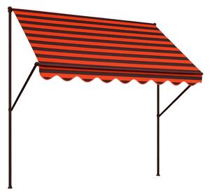 Upínací markýza Angerer (hnědá s oranžovými pruhy, 150 cm) (100274400043)