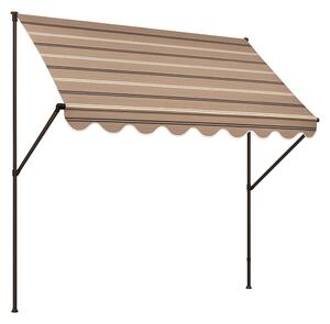 Upínací markýza Angerer (béžová s hnědými pruhy, 150 cm) (100274400037)