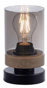 LD 11310-18 PASQUAL Stolní lampa, kouřové sklo, dřevo, E27 - LEUCHTEN DIREKT / JUST LIGHT