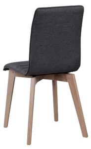 Tmavě šedá/bělená jídelní židle Rowico Tibra