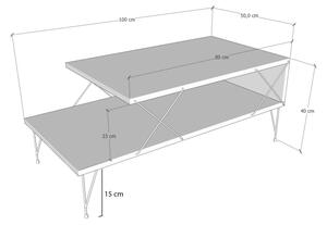 Hanah Home Konferenční stolek Loire 100 cm antracit