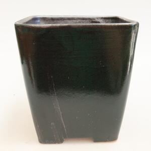 E-bonsai Keramická bonsai miska 13,5 x 13,5 x 15 cm zelená