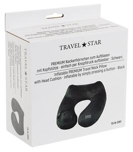 Travelstar Premium nafukovací cestovní polštář - černý