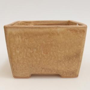 E-bonsai Keramická bonsai miska 15 x 15 x 10,5 cm béžová