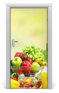 Fototapeta na dveře samolepící zelenina a ovoce 85x205 cm