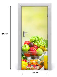 Fototapeta na dveře samolepící zelenina a ovoce 85x205 cm