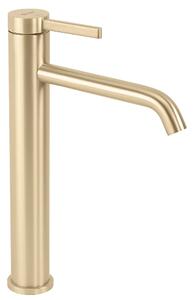 Umyvadlová baterie REA RIVO vysoká, zlatá kartáčovaná