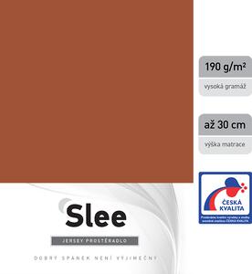 Slee jersey prostěradlo - cihlová Rozměr: 90 x 200 cm