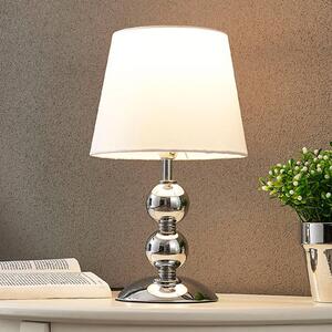 Stolní LED lampa Minna, chrom-bílá