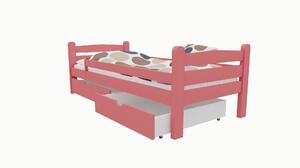 Vomaks unit, s.r.o. Dětská postel M 001 rozměr matrace: 70 x 160 cm, Povrchová úprava: surové dřevo