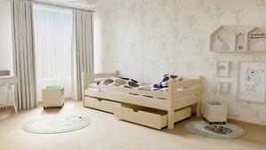 Vomaks unit, s.r.o. Dětská postel M 001 rozměr matrace: 80 x 160 cm, Povrchová úprava: surové dřevo