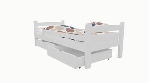 Vomaks unit, s.r.o. Dětská postel M 001 rozměr matrace: 80 x 160 cm, Povrchová úprava: surové dřevo