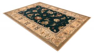 Kusový koberec vlněný Dywilan Polonia Loare Szmaragd zelený béžový Rozměr: 170x235 cm