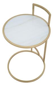 Odkládací stolek Mauro Ferretti Revita, 38x61 cm, zlatá/vícebarevná