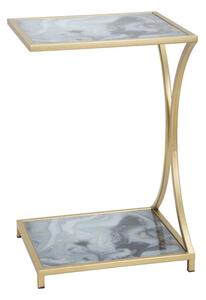 Odkládací stolek Mauro Ferretti Alar, 40x35x60 cm, zlatá/vícebarevná