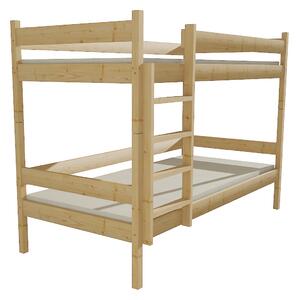 Vomaks unit, s.r.o. Patrová postel PP 002 Povrchová úprava: surové dřevo, Prostor mezi lůžky: 80 cm, Rozměr: 80 x 180 cm