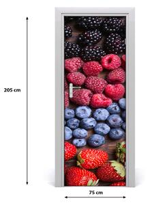Fototapeta na dveře samolepící lesní ovoce 75x205 cm