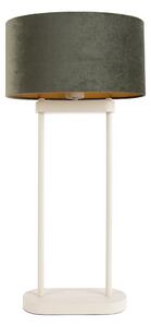 Stolní lampa béžová se zeleným oválným stínidlem a zlatým interiérem 35cm - Thijmen