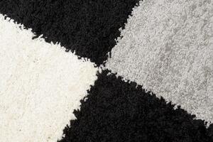 Chemex Moderní koberec Delhi - čtverce 2 - bílý/šedý Rozměr koberce: 120x170 cm
