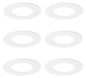 Sada 6 bílých distančních kroužků pro zapuštěná bodová svítidla 7,5–13 cm – Spacer