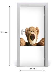 Samolepící fototapeta na dveře Plyšový medvídek 85x205 cm