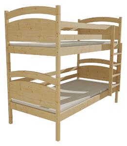 Vomaks unit, s.r.o. Patrová postel PP 006 Povrchová úprava: surové dřevo, Prostor mezi lůžky: 80 cm, Rozměr: 80 x 180 cm