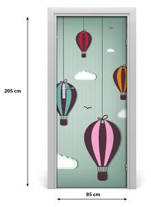 Samolepící fototapeta na dveře Letající balony 85x205 cm
