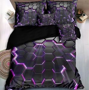 Bavlissimo 7-dílné povlečení s 3D motivem šestihran 140x200 na dvě postele