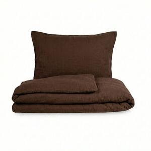 Kvalitex Mušelínové povlečení tmavě hnědé 1x 140/220, 1x 70/90cm