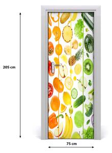 Fototapeta na dveře samolepící ovoce a zelenína 75x205 cm