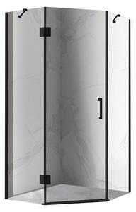 BPS-koupelny Pětiúhelníkový sprchový kout HYD-PK10B 90x90 černá/transparent - bez vaničky