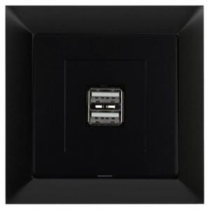 Timex USB zásuvka metalická strojek + klapka do vícenásobného rámečku - černá