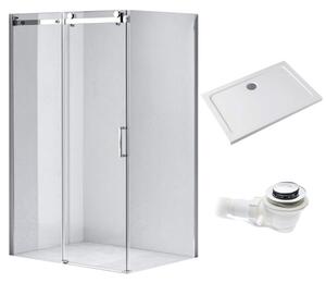 BPS-koupelny Obdélníkový sprchový kout HYD-OK203C 120x80 chrom/transparent + vanička HYD-OSV-ST03C bílá