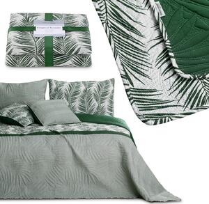 AmeliaHome Přehoz na postel tropické listy, lahvově zelená Rozměr: 170x210