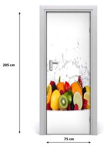 Fototapeta na dveře do domu samolepící ovoce 75x205 cm
