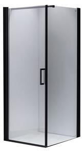 BPS-koupelny Čtvercový sprchový kout HYD-SK04BSA 80x80 černá/transparent - bez vaničky