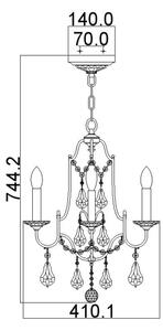 Feiss FE-VALENTINA4 - Lustr na řetězu VALENTINA 4xE14/60W/230V
