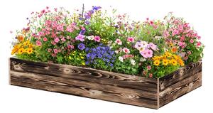 ATMOWOOD Dřevěný vyvýšený záhon 120 x 60 x 20 cm - opálený hnědý