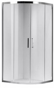 BPS-koupelny Čtvrtkruhový sprchový kout HYD-RK101C 100x100 chrom/transparent - bez vaničky