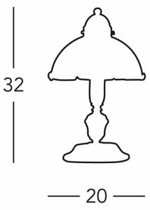 Kolarz 731.73.100 - Stolní lampa NONNA 1xE27/75W/230V hnědá/jeleni zelená