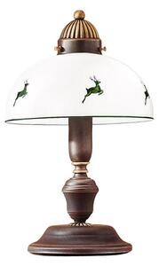 Kolarz 731.73.100 - Stolní lampa NONNA 1xE27/75W/230V hnědá/jeleni zelená