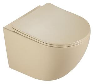 BPS-koupelny Závěsná WC mísa se SoftClose sedátkem HYD-7604, cappucino