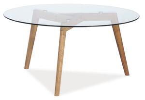 Skleněný konferenční stůl Sego437, 80cm