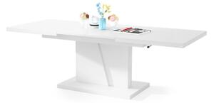 Rozkládací konferenční/jídelní stůl se zveda. deskou NINO 120/150/180x70 cm bílá