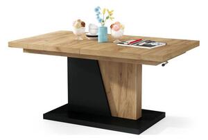 Rozkládací konferenční/jídelní stůl se zvedací deskou NINO dub craft/černá