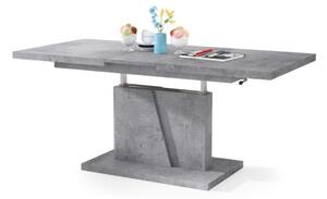 Rozkl. konferenční/jídel. stůl se zved. deskou NINO 120/150/180x70 cm šedá beton