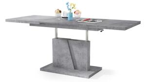Rozkl. konferenční/jídel. stůl se zved. deskou NINO 120/150/180x70 cm šedá beton